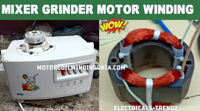 3 speed mixer grinder motor winding data