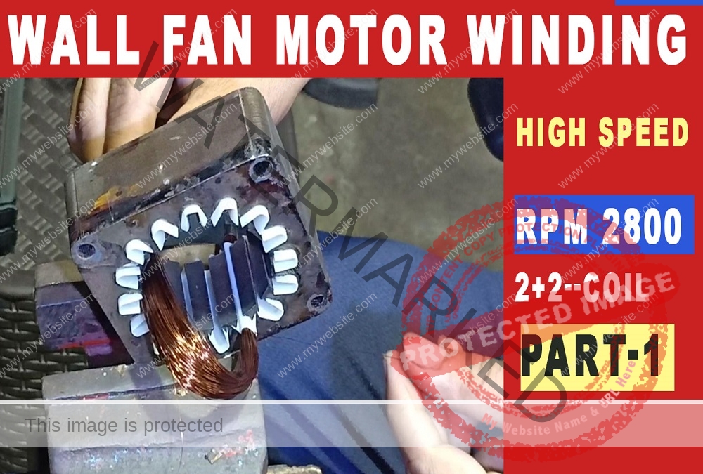 High-Speed Wall Fan Motor winding data in hindi by motorwinding.in